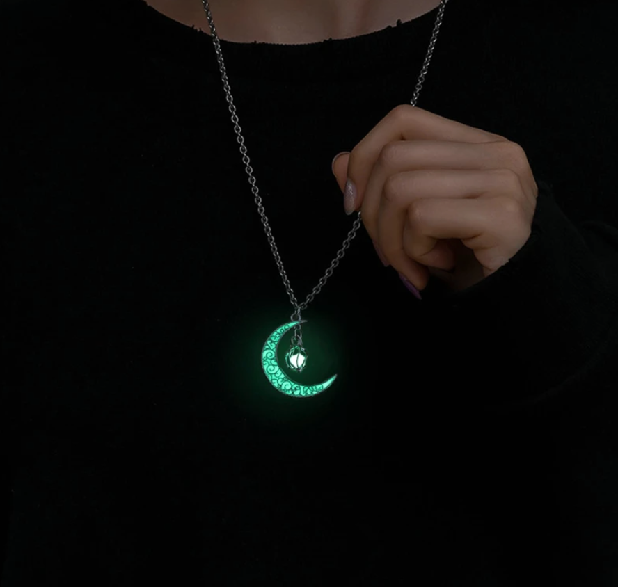 Crescent Moon Glow Necklace