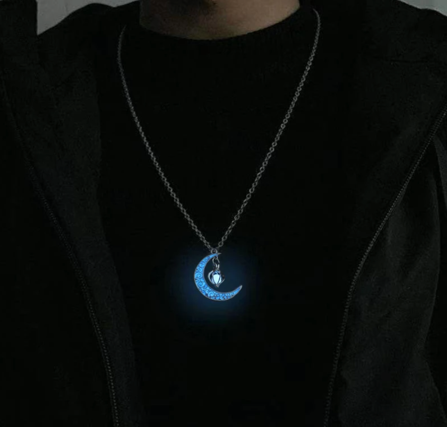Crescent Moon Glow Necklace