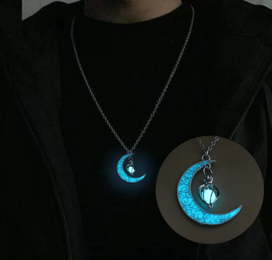 Crescent Moon Glow Necklace