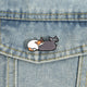 Paw-sitively Aggressive Meow & Beware Funny Cat Enamel Pin