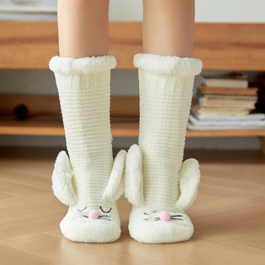 Translation missing: en.Soft Bunny Embroidery Fluffy Socks