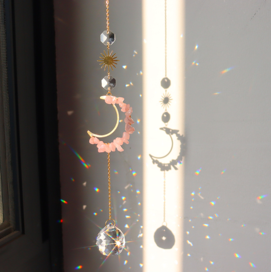 Half Moon Hanging Crystal Prism | Suncatchers | 7 Styles