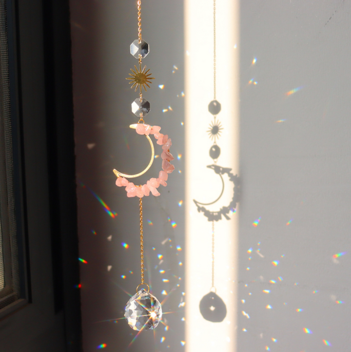 Half Moon Hanging Crystal Prism | Suncatchers | 7 Styles