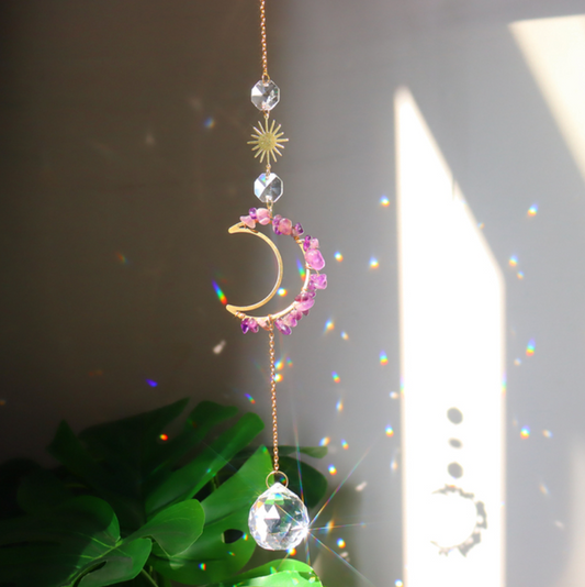 Half Moon Hanging Crystal Prism | Suncatchers | 7 Styles