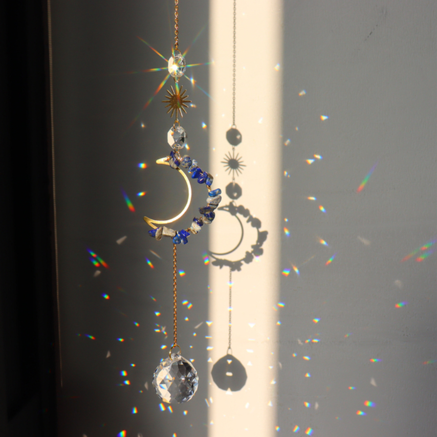 Half Moon Hanging Crystal Prism | Suncatchers | 7 Styles