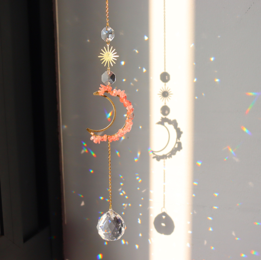 Half Moon Hanging Crystal Prism | Suncatchers | 7 Styles