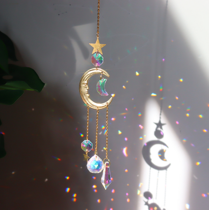 Half Moon Hanging Crystal Prism | Suncatchers | 4 Styles