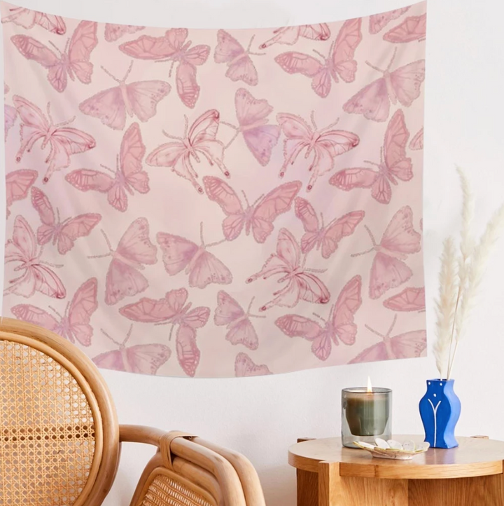 Translation missing: en.Pink Butterflies Tapestry