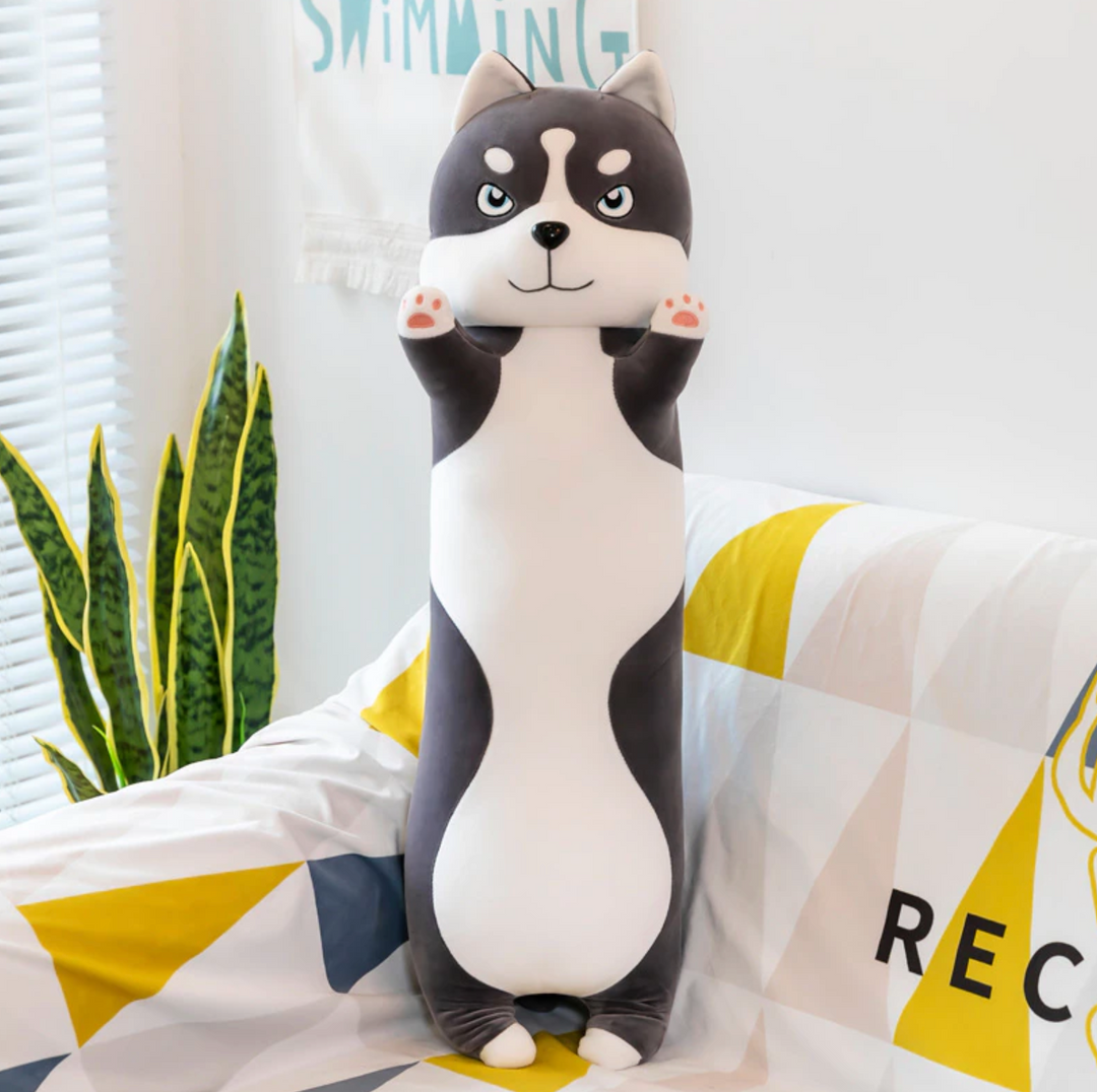 KAWAII CUTE HUSKY LONG PLUSH PILLOW