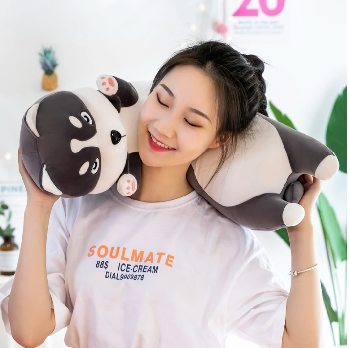 KAWAII CUTE HUSKY LONG PLUSH PILLOW