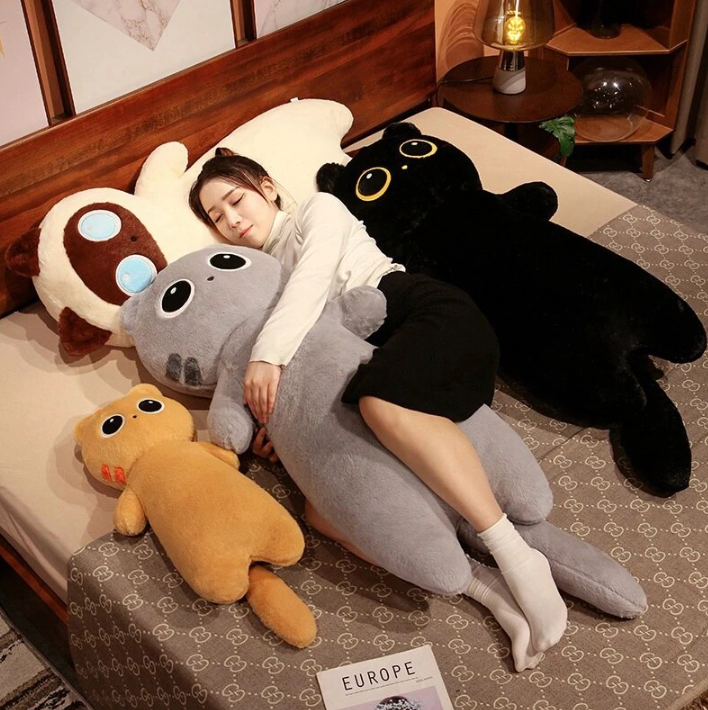 Cozy Adorable Cute Long Cat Pillows