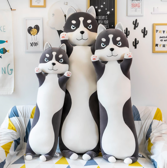 KAWAII CUTE HUSKY LONG PLUSH PILLOW
