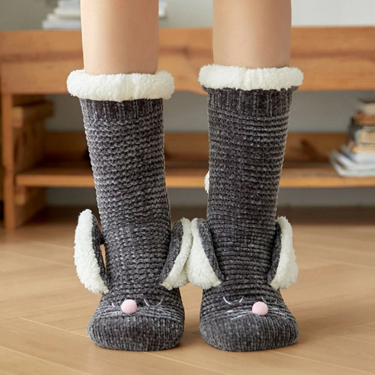 Translation missing: en.Soft Bunny Embroidery Fluffy Socks