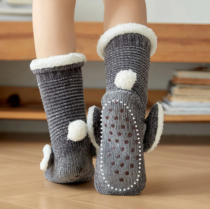 Soft Bunny Embroidery Fluffy Socks