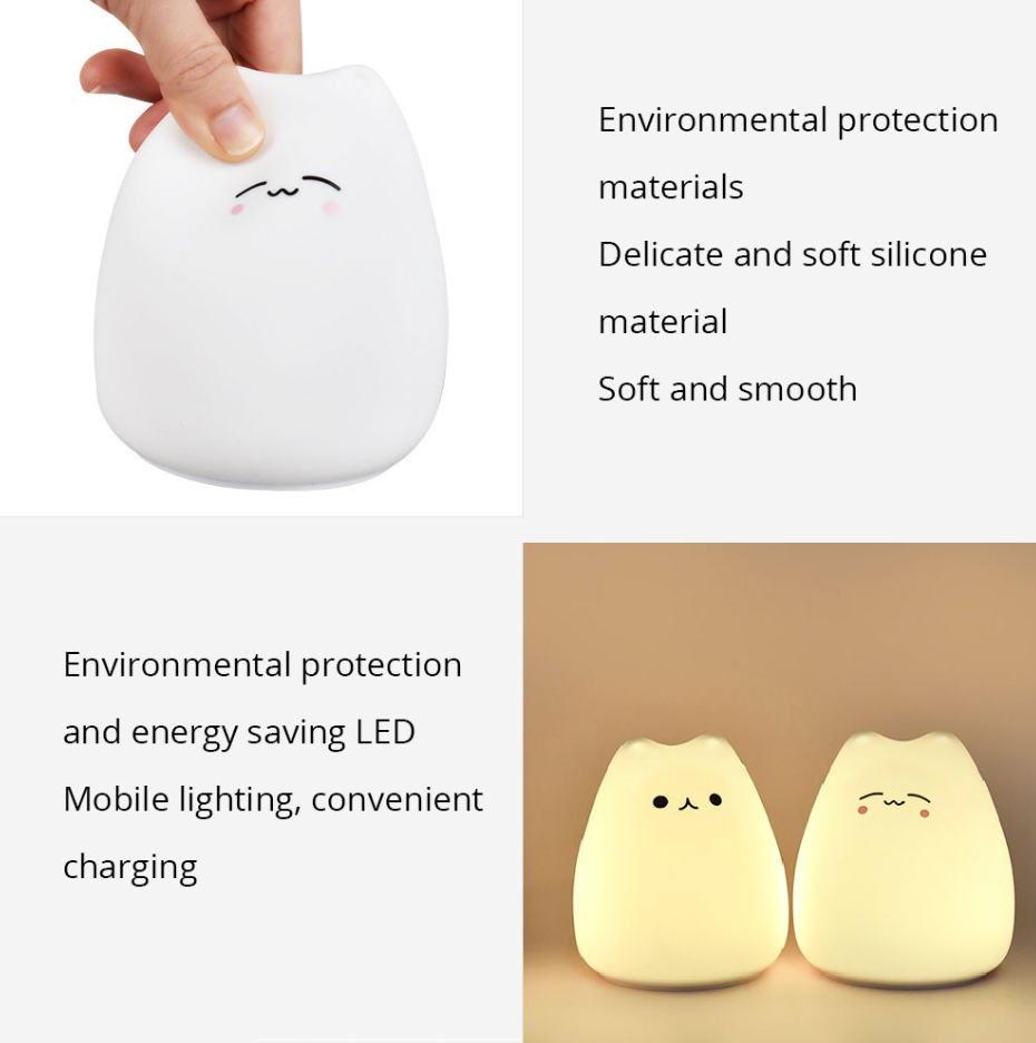 Squishy Cat Night Light