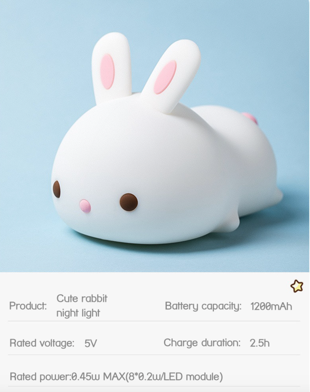 Squishy Bunny Night Light