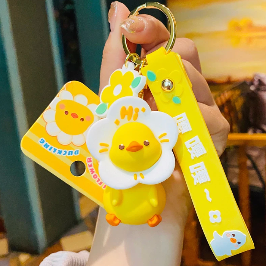 Adorable Spring Ducks Keychains