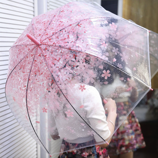 Translation missing: en.Transparent Cherry Blossom Sakura Umbrella 4 Available Colors