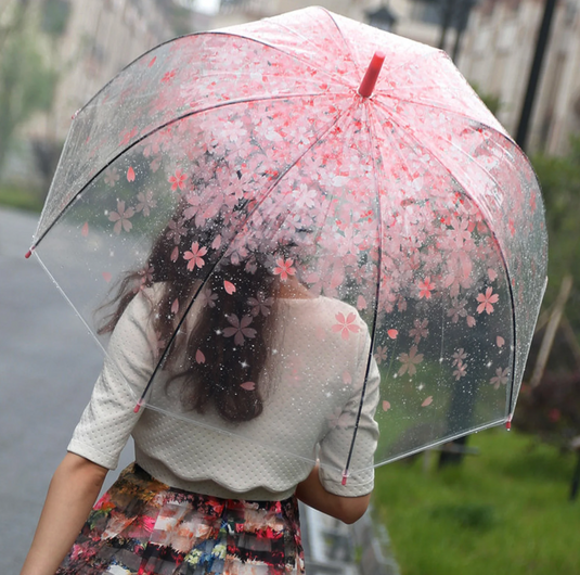 Translation missing: en.Transparent Cherry Blossom Sakura Umbrella 4 Available Colors