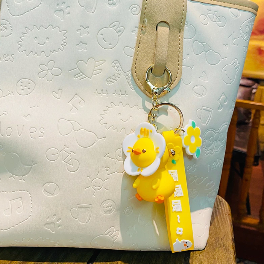 Adorable Spring Ducks Keychains