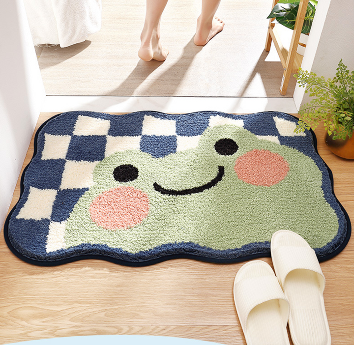Adorable Happy Frog Bath Mat