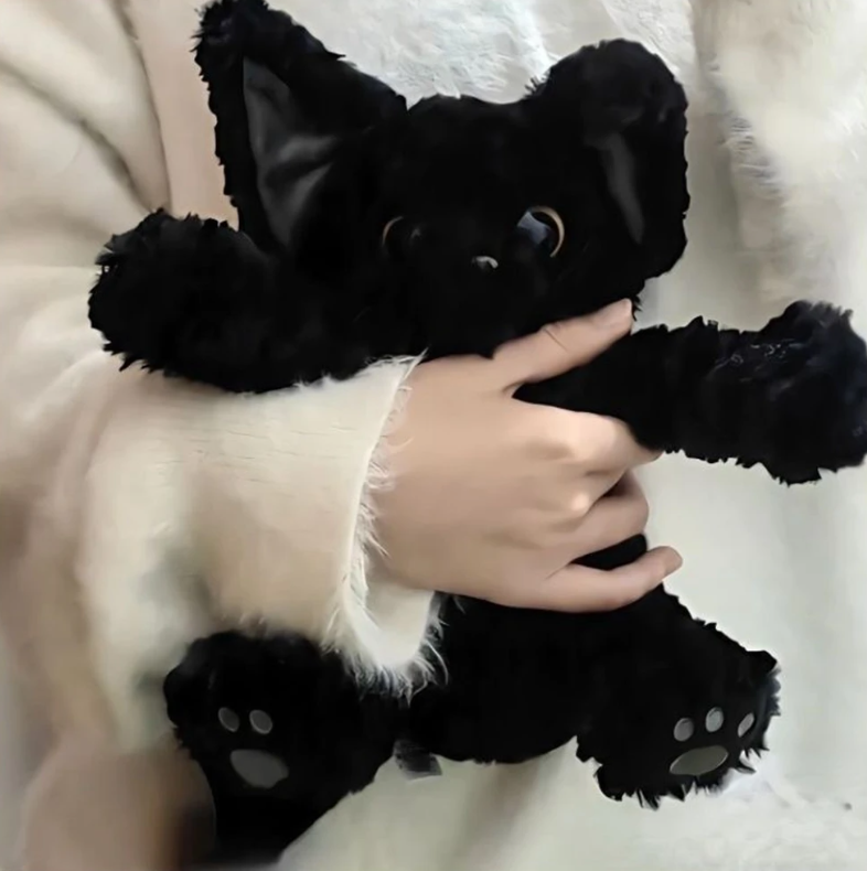 Adorable Black Cat Plush