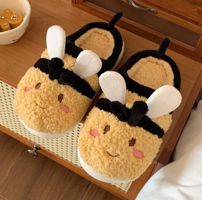 Kawaii Bee Winter Warm Slippers