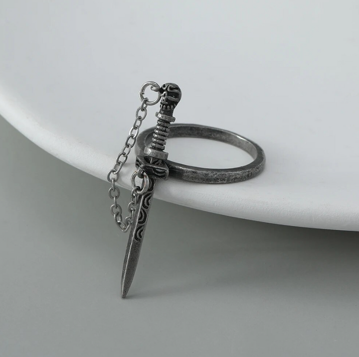 Stainless Steel Goth Sword Ring