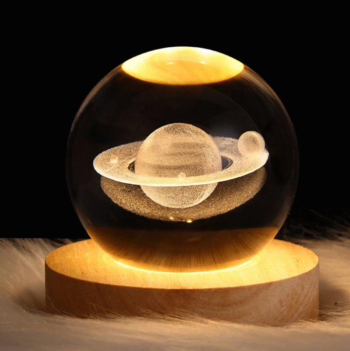 3D Planet Solar System Galaxies Crystal Balls