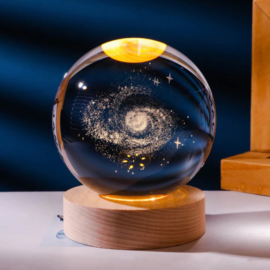 3D Planet Solar System Galaxies Crystal Balls
