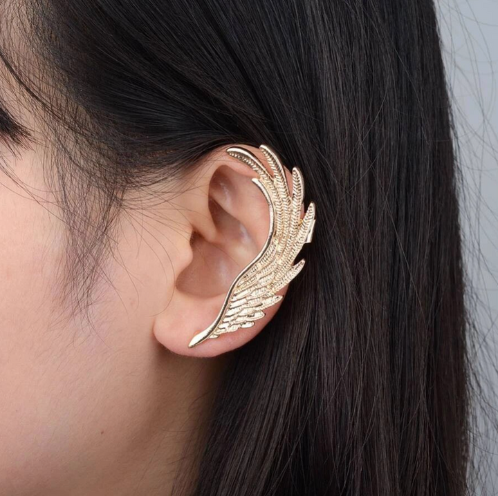 Gold Angel Wings Ear cuffs Without Perforation