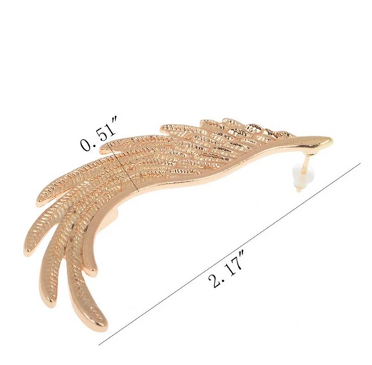 Translation missing: en.Gold Angel Wings Ear cuffs Without Perforation
