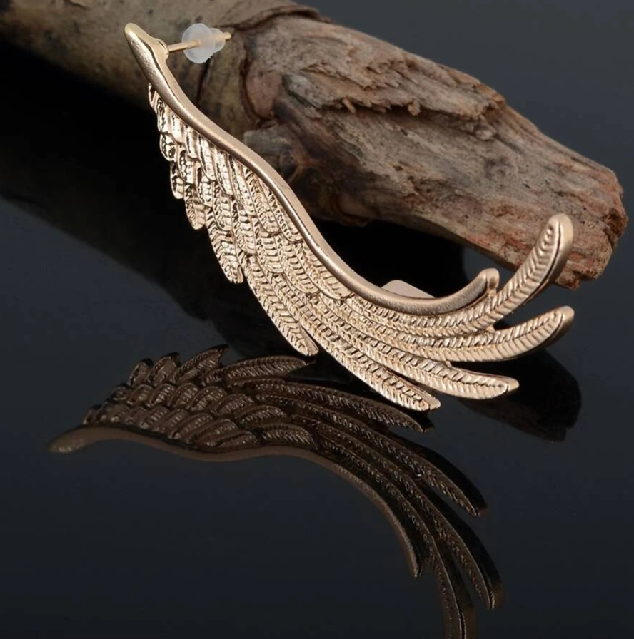 Gold Angel Wings Ear cuffs Without Perforation