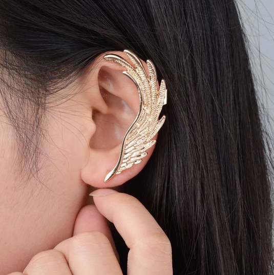 Translation missing: en.Gold Angel Wings Ear cuffs Without Perforation