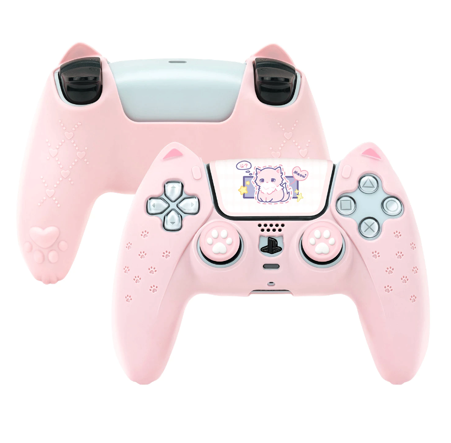 Kawaii Kitty Silicone Cover For PS5 Controller
