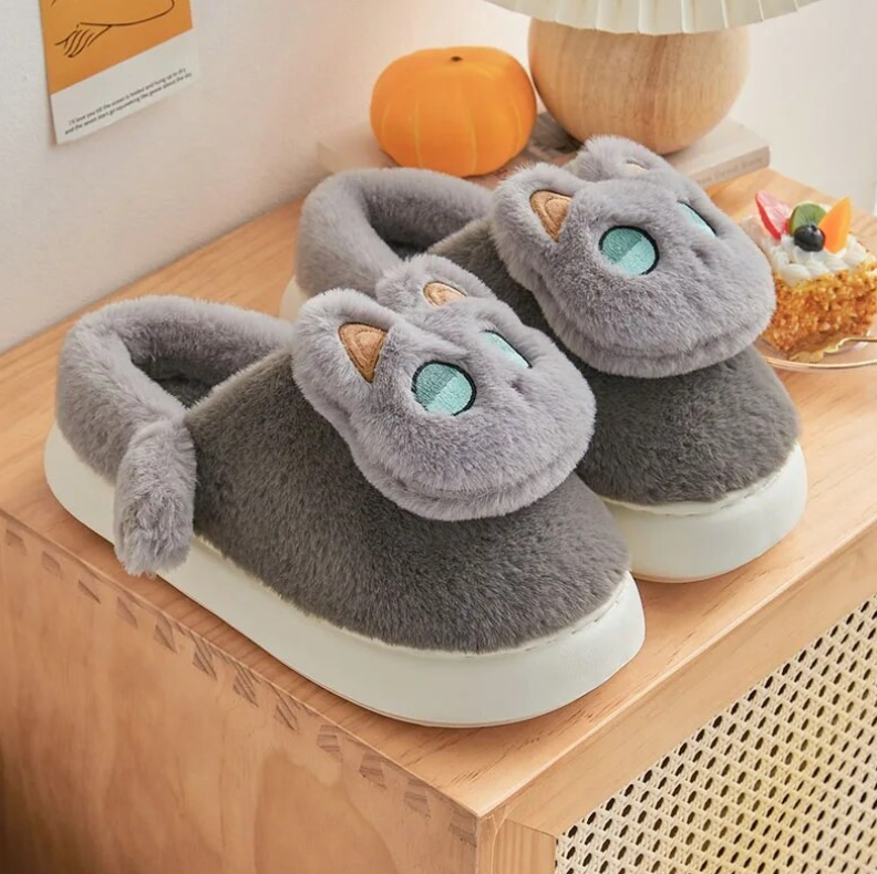 Adorable Cats Cozy Winter Warm Slippers