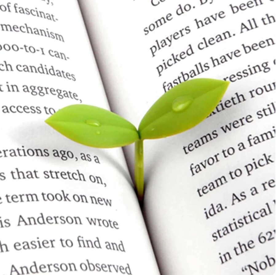 6 pcs Silicone Leaf Bookmark