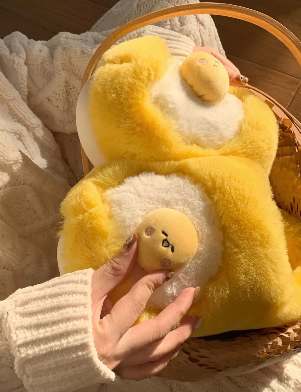 Kawaii Korean Egg Winter Warm Slippers