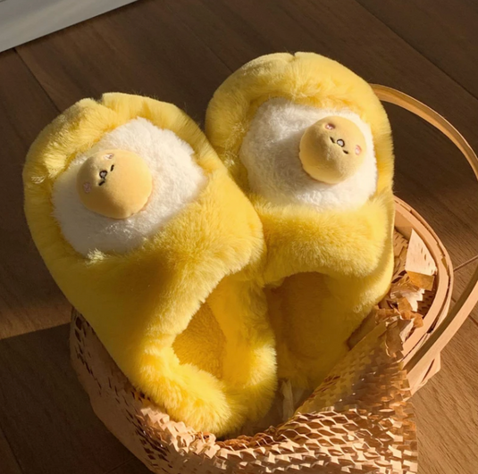 Translation missing: en.Kawaii Korean Egg Winter Warm Slippers