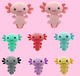 6 Different Colors Adorable Axolotl Plushies
