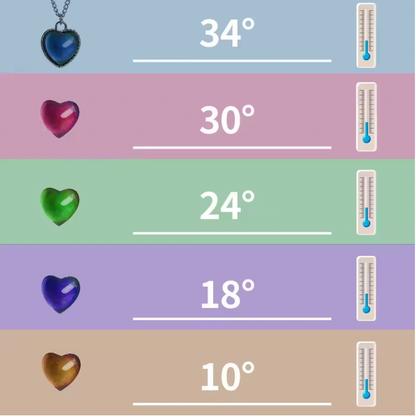 CHANGING COLOR BY TEMPERATURE HEART NECKLACE