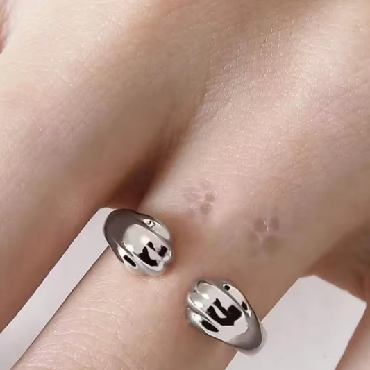 ADJUSTABLE CUTE CAT PAWS RING