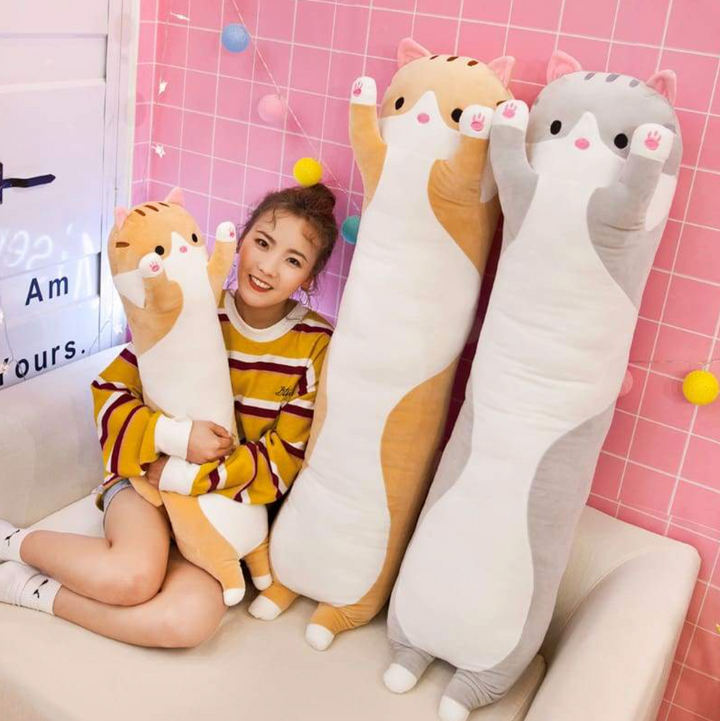 KAWAII CUTE CAT LONG PLUSH PILLOW