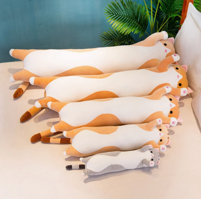 KAWAII CUTE CAT LONG PLUSH PILLOW