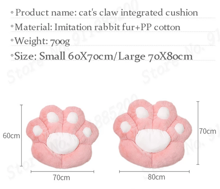 3 different colors Cute Cat Paw Back Pillows