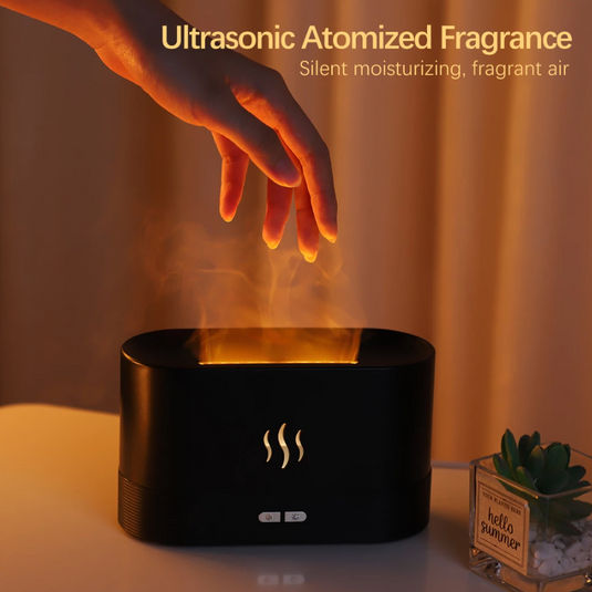 Translation missing: en.Modern Flame Effect Humidifier LED Lamp Fire Aroma Diffuser Decorative Night Light