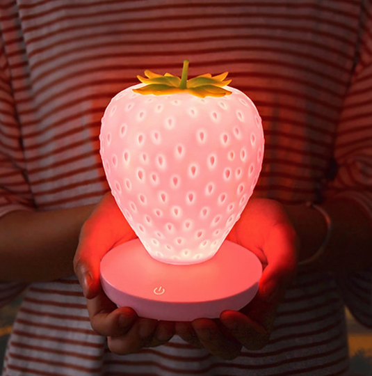 Translation missing: en.Cute Silicone Strawberry Lamp, Strawberry Night Light