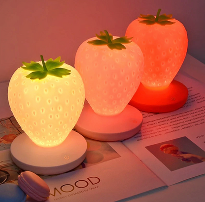 Cute Silicone Strawberry Lamp, Strawberry Night Light