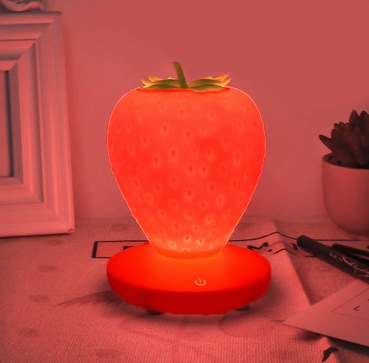 Translation missing: en.Cute Silicone Strawberry Lamp, Strawberry Night Light