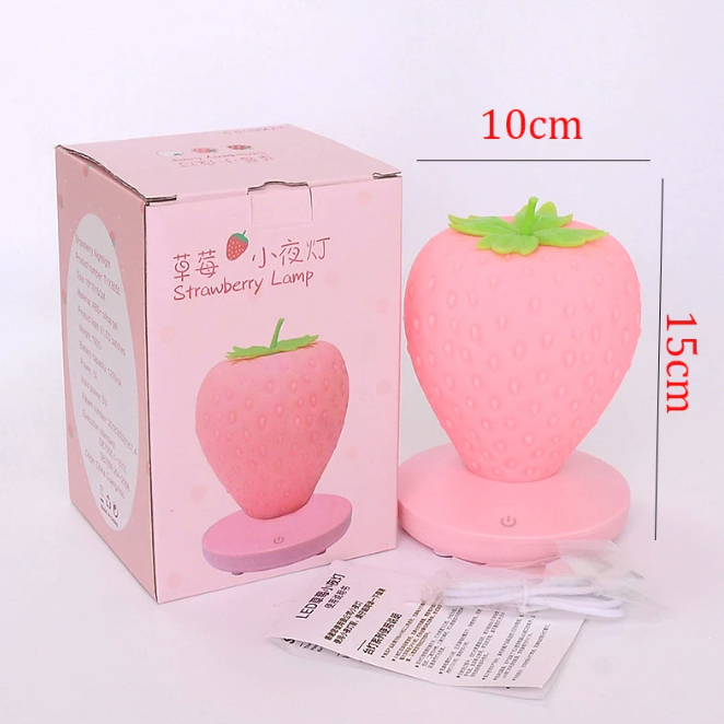 Cute Silicone Strawberry Lamp, Strawberry Night Light